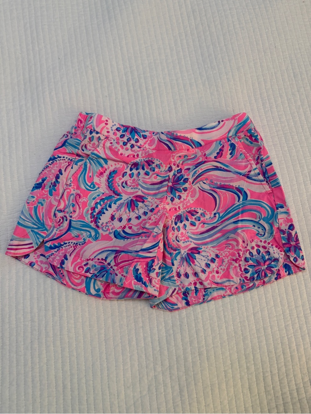 Lilly Pulitzer XXS Pink Blue Printed Pull-On Shorts